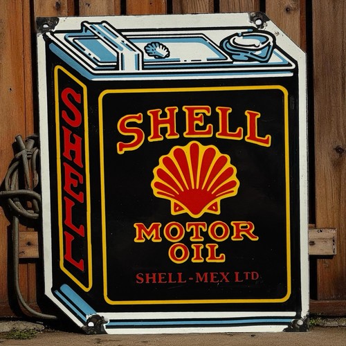 Shell oil can garage - can,