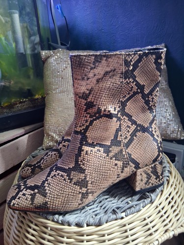 Faux snakeskin boot wit - snakeskin,