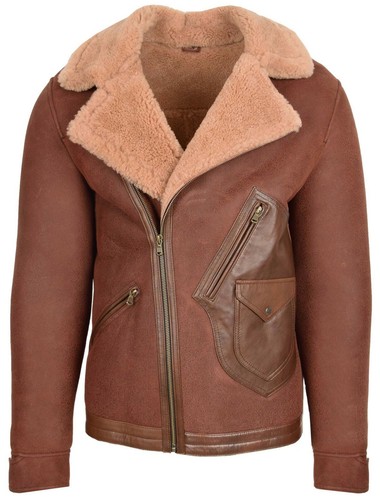 Mens sheepskin aviator jacket - aviator,