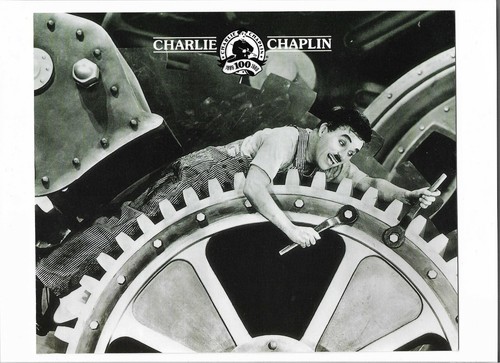 Charlie chaplin postcard x - chaplin, 8"