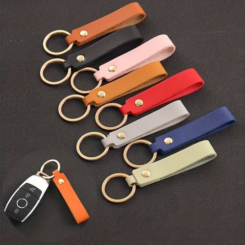 Leather wrist strap keyring - strap,