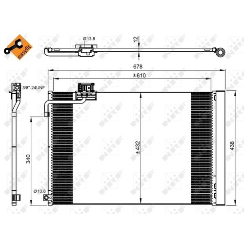 Air con condenser for - air,