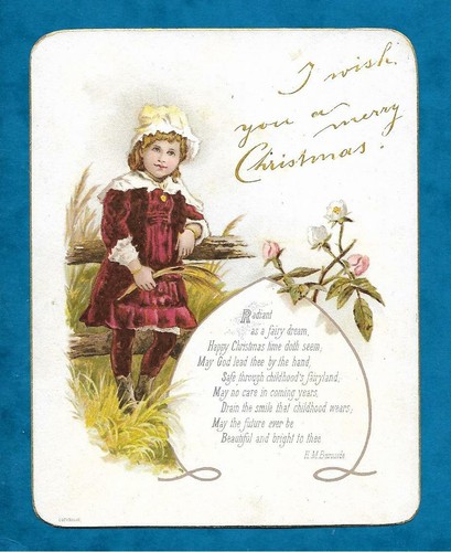 Victorian christmas card - christmas,
