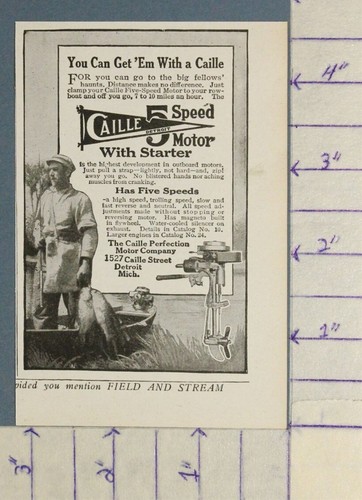 1916 caille boat - caille, motor