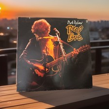 Bob Dylan Real Live 1984 UK vinyl LP Inner original in concert Excellent