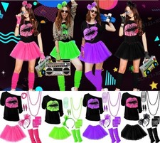 Neon Fancy Dress Costume 80s