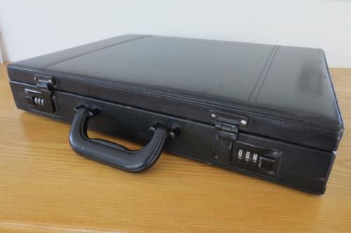 Vintage black faux leather - vintage,