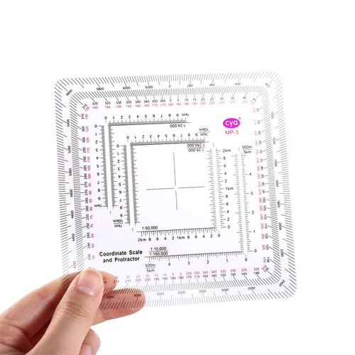 Land navigation protractor map - navigation,