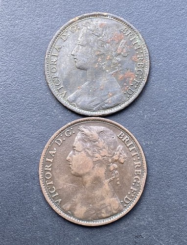 1877 1879 victoria - 1877, pennies