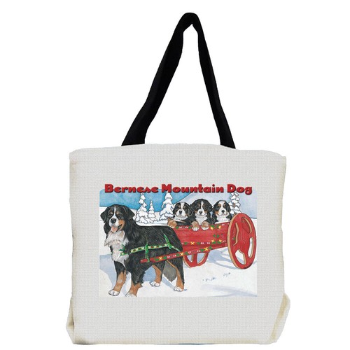 Bernese mountain dog and pups - mountain,