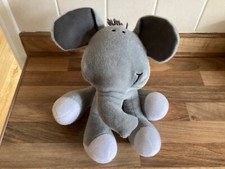 John Lewis Grey Baby Elephant Plush Soft  Toy Comforter approx 8”