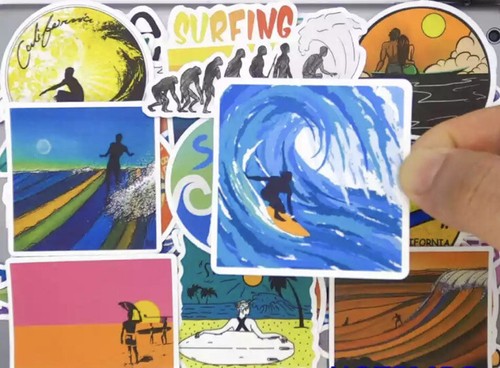 Surfing stickers beach - 50,
