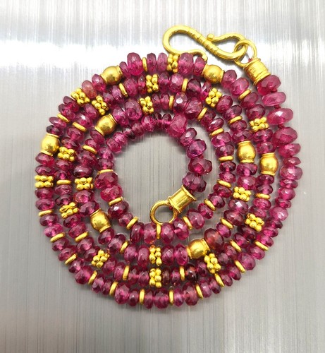 22ct solid gold red stone - 22ct, &