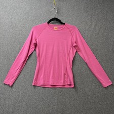 Icebreaker womans top size small bodykit 200 merino wool pink long sleeve base
