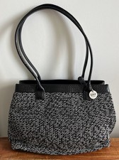 The Sak Crocheted Black/White Shoulder Bag/Medium Size