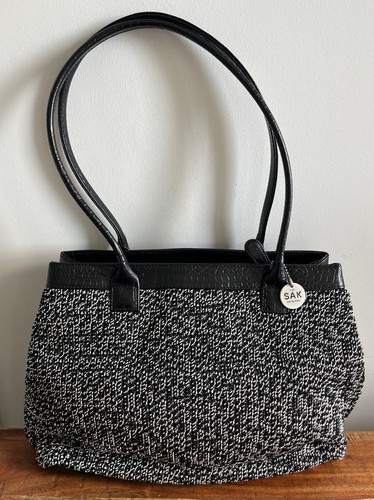 The sak crocheted black white - the,
