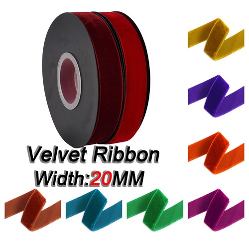 Velvet ribbon 20mm velour - velvet,