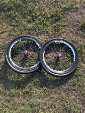 2x Bombshell CS Carbon Pro Rim - 20" With Red Chris king hubs
