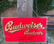 Budweiser King Of Beers Decal Lge Metal Sign For Man Cave Games Room Home Pub