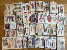 Job Lot of 34 Vintage Sewing Patterns 1970s/1980s Vogue Butterick Simplicity