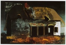 Derelict Cottage Deane Hampshire John Piper print in 10x12 inch mount SUPERB
