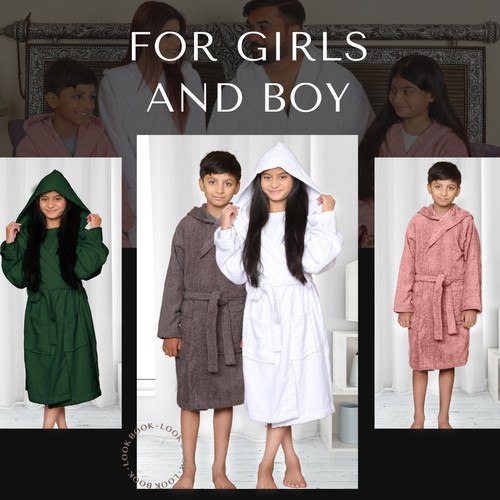 Kids bathrobe boys girls 100 - kids,