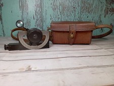 Vintage WW2 MK5 Clinometer Abney Level In Leather Case. Cooke, Troughton & Simms