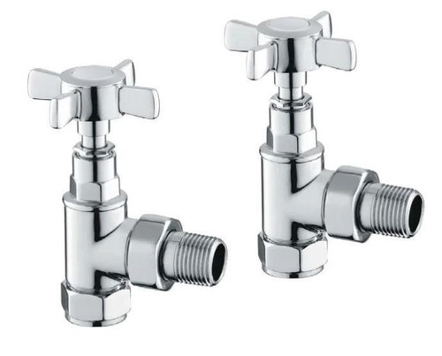 Radiator valves chrome - radiator, x2