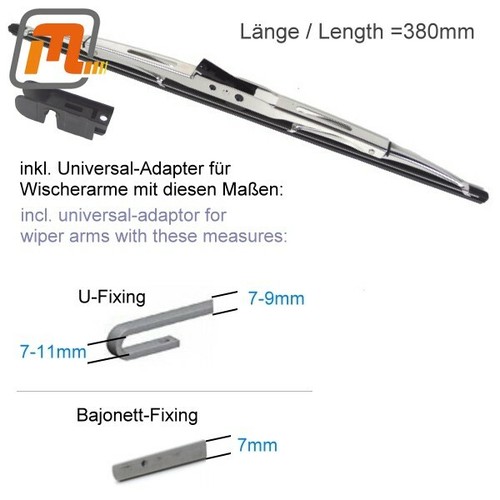 Wiper blades chromed - blades,
