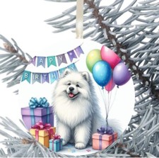 Samoyed Hanging Bauble Gift