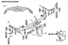 Detachable tow bar - detachable, for