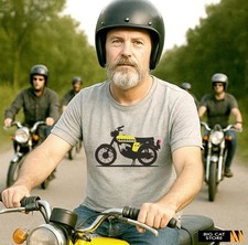 MotorArt - Classic Fizzy Moped FS1-E Illustration Design T-Shirt