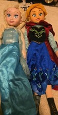 Disney Frozen RARE 30″ Singing Elsa & Anna Dolls – Large Tall, Official Disney