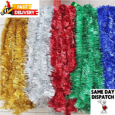 2M Chunky Tinsel Christmas Tree Garland Xmas Home Party Decor – 5 Colours UK