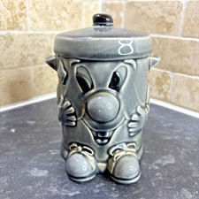 Vintage Ceramic Grey Dusty Bin