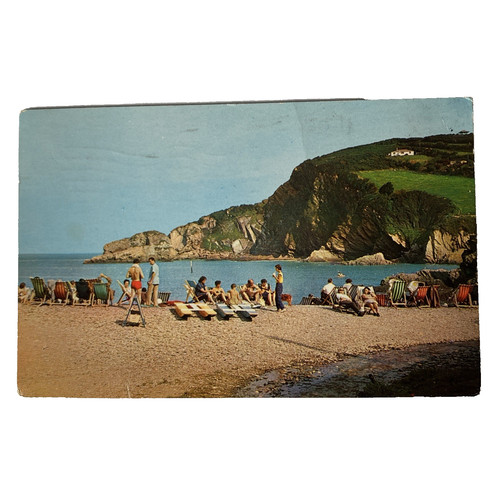 Postcard vtg the beach combe - postcard,