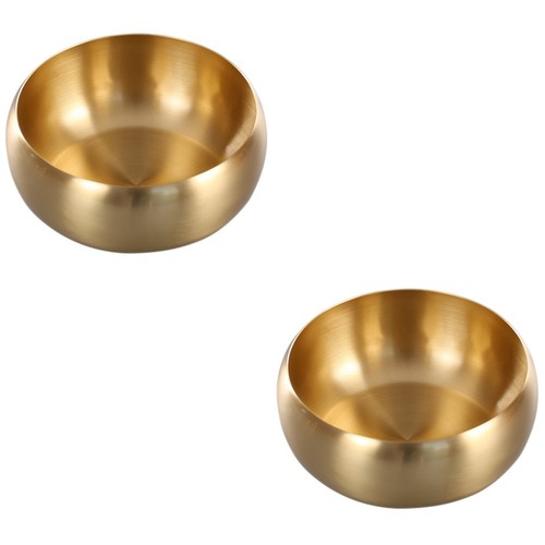 Golden brass tea cup washing - golden,