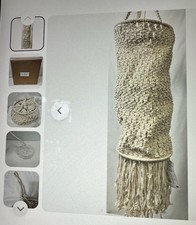 LARGE STRAIGHT MACRAME PENDANT
