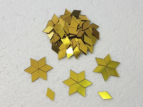 100 pieces gold glass - glass, mirror