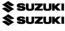suzuki x 2 solid colour Decals in Black for Bike, Car, Van, Helmet, Glass,
