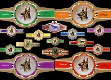 GERMAN SHEPHERD DOG ALSATIAN GSD ORIGINAL VINTAGE DUTCH CIGAR BANDS x 15