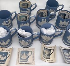 VINTAGE - WEDGWOOD - JASPERWARE - LARGE  - CHRISTMAS  - LIMITED EDITION TANKARD