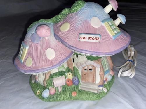 Ceramic mushroom fairy - ceramic, cottage