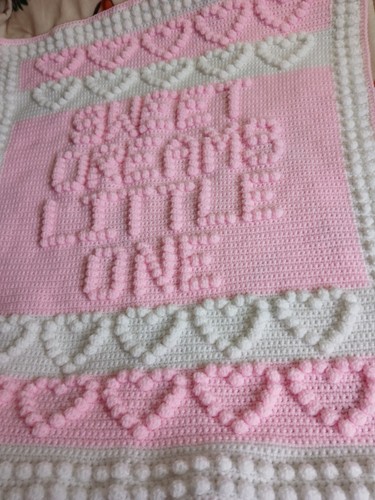 Handmade crochet baby blanket - crochet,