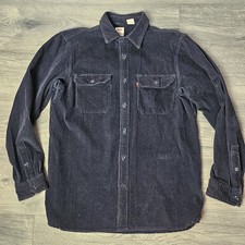 Levi's Corduroy Shaket Shirt Men's Size Small Relaxed Navy Great Condition