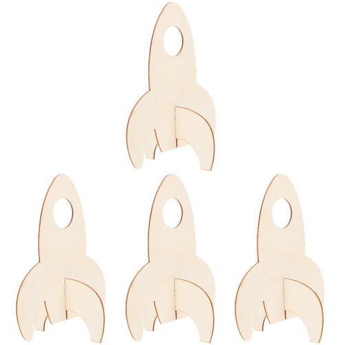 20pcs unfinished wooden rocket - 20pcs,