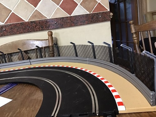 Slot car scenery fence with - slot,