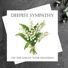 Personalised  Sympathy Card, Bereavement Card, Flower Card Condolence Card,