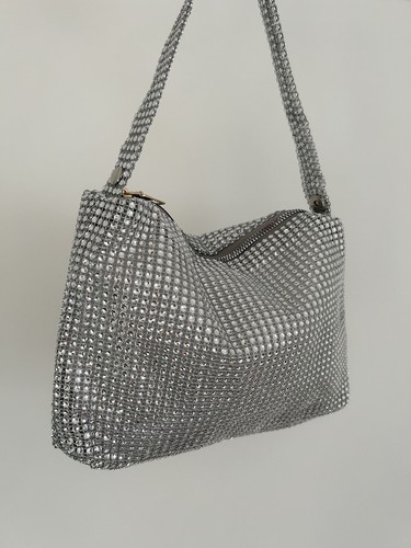 Brand new silver mesh - silver,