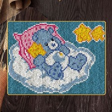 Latch Hook Rug Kits Carpet Embroidery Cute Bear Children Room Carpet Ornaments